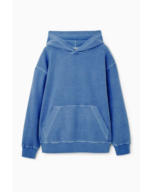 COS Blue Terry Hoodie for men