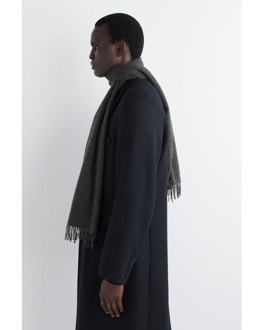 COS Gray Cashmere Scarf for men