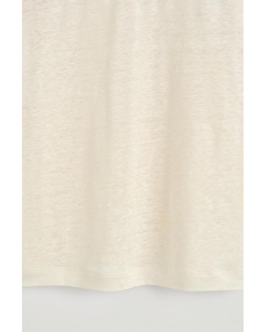 COS Natural Crew-Neck Linen T-Shirt