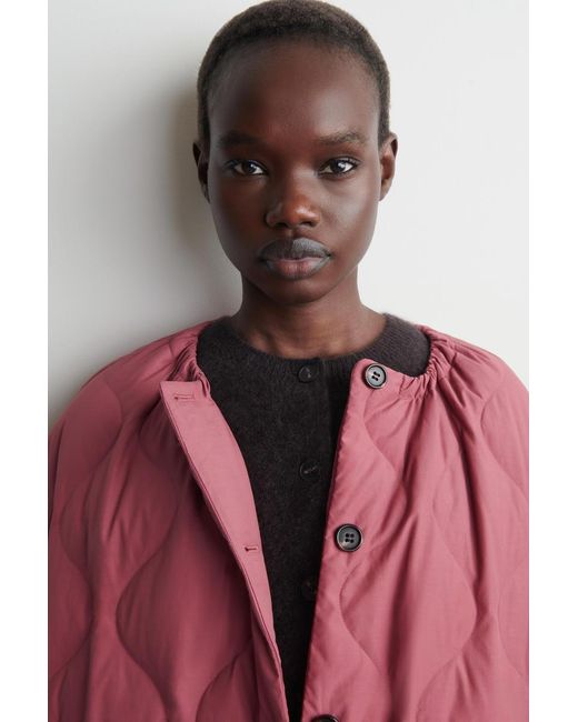 COS Gathered Quilted Down Jacket