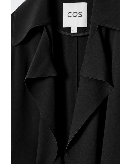 COS Black Fluid Crepe Blazer