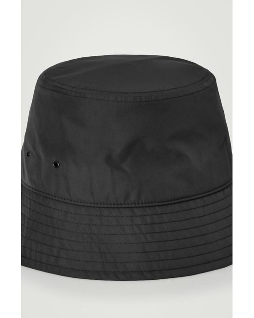 COS Black Bucket Hat for men