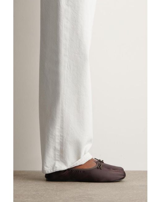 COS White Satin Ballet Flats