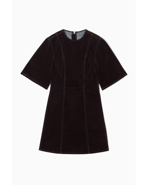 COS Black Panelled Denim Mini Dress