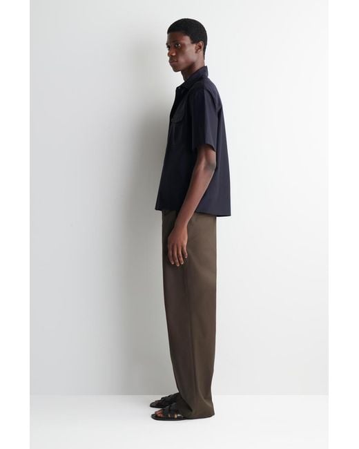 COS Blue Striped Cotton Jacquard Shirt for men