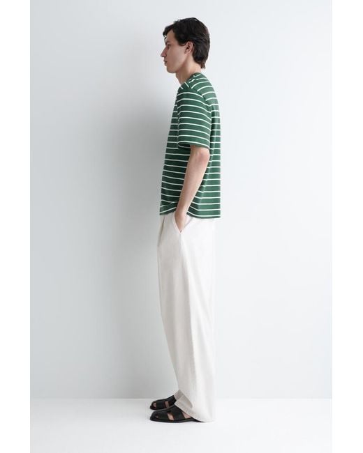 COS Green Interlock Cotton Crew-Neck T-Shirt for men