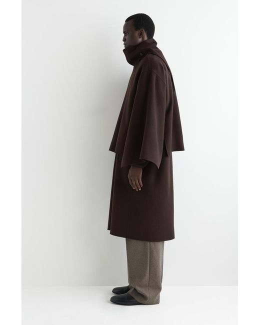 COS Black Double-Faced Wool Cape