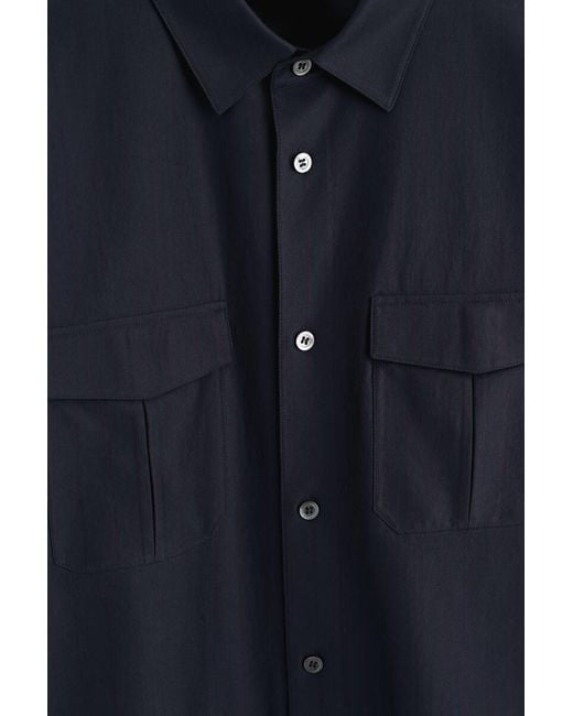 COS Blue Striped Cotton Jacquard Shirt for men