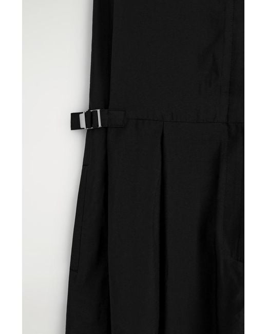 COS Black Shawl-Collar Utility Jumpsuit