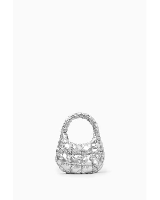 COS White Quilted Micro Bag
