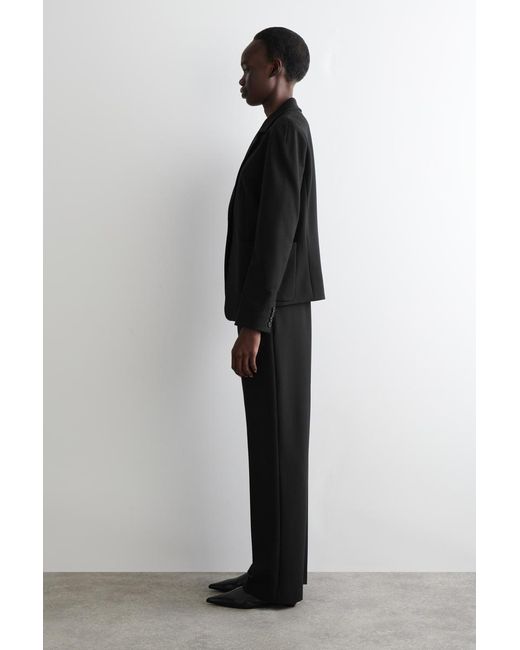 COS Black Slim Milano Single-Breasted Blazer