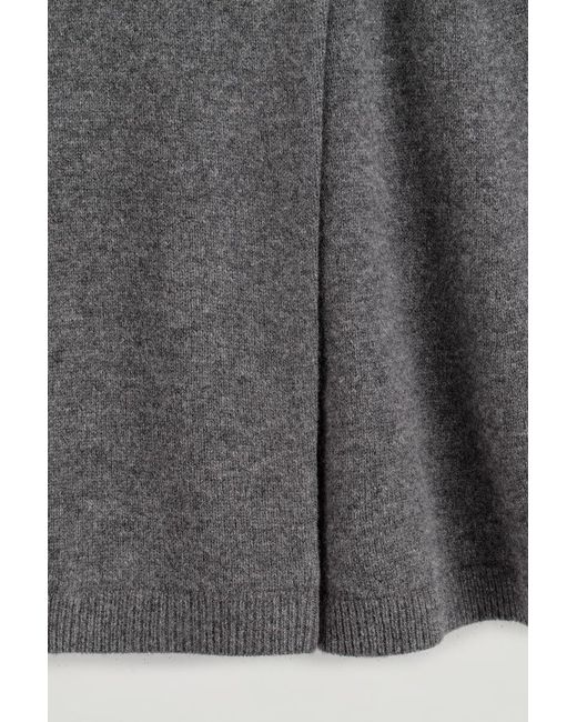 COS Gray Merino Wool Mini Wrap Skirt