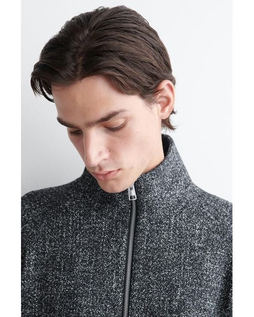 COS Gray Tweed Track Jacket for men