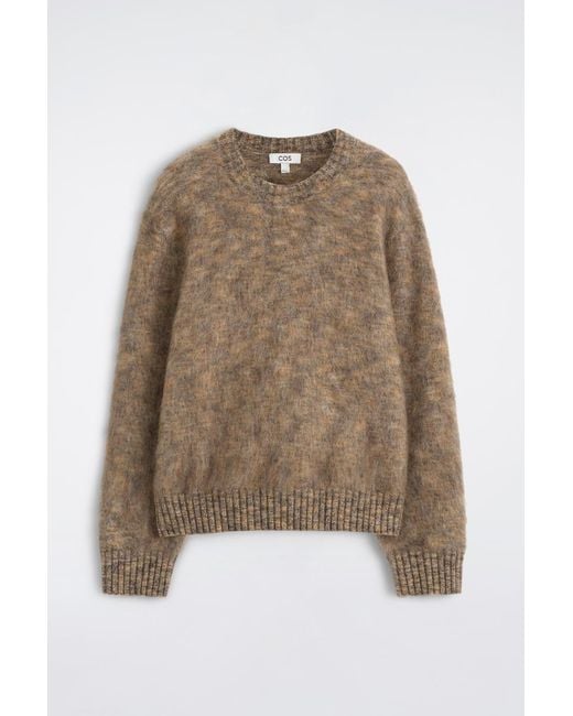 COS Natural Space-Dyed Mohair-Blend Crew-Neck Sweater for men
