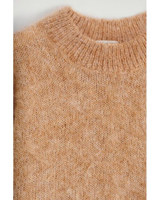 COS Natural Mohair-Wool Crew-Neck Sweater