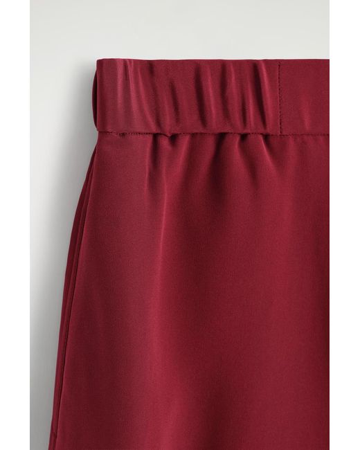 COS Red Silk Boxer Shorts