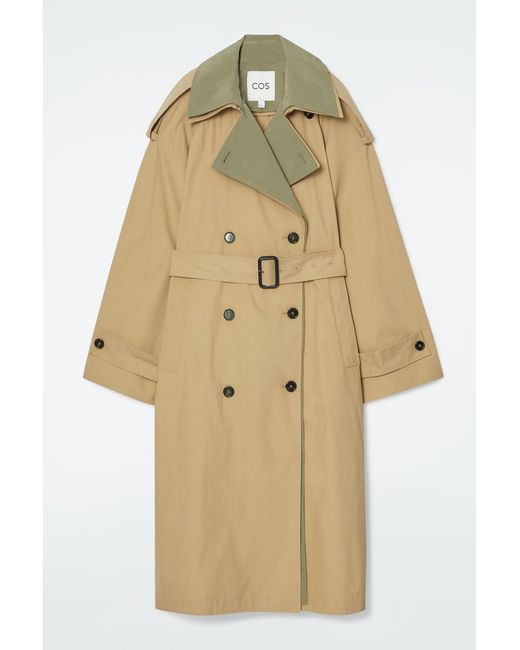 COS Natural Layered Double-breasted Trench Coat