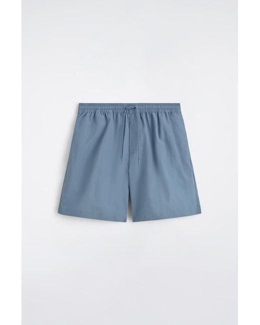 COS Blue Nylon Drawstring Swim Shorts for men