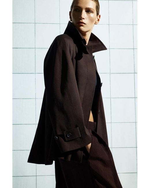 COS Brown A-Line Trench Jacket