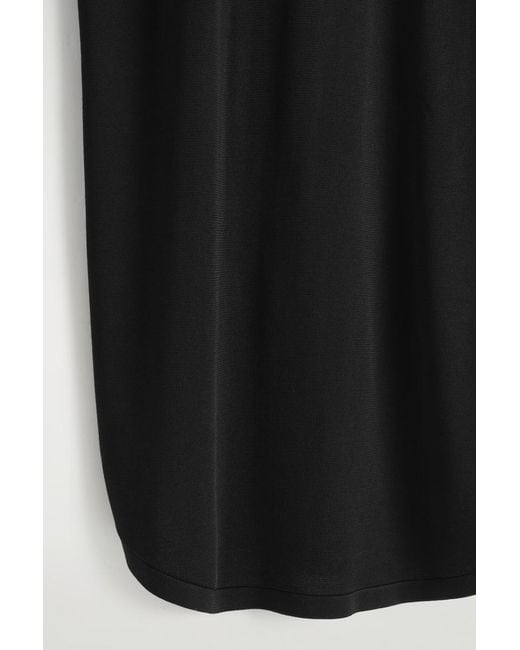 COS Black Circle-Cut Knitted Dress