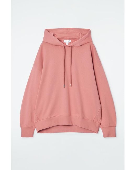 COS Pink Cotton-Jersey Hoodie