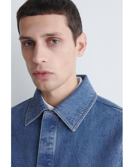 COS Blue Minimal Denim Jacket for men