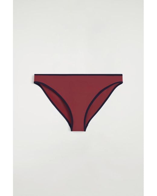 COS Red Contrast-Trimmed Bikini Briefs