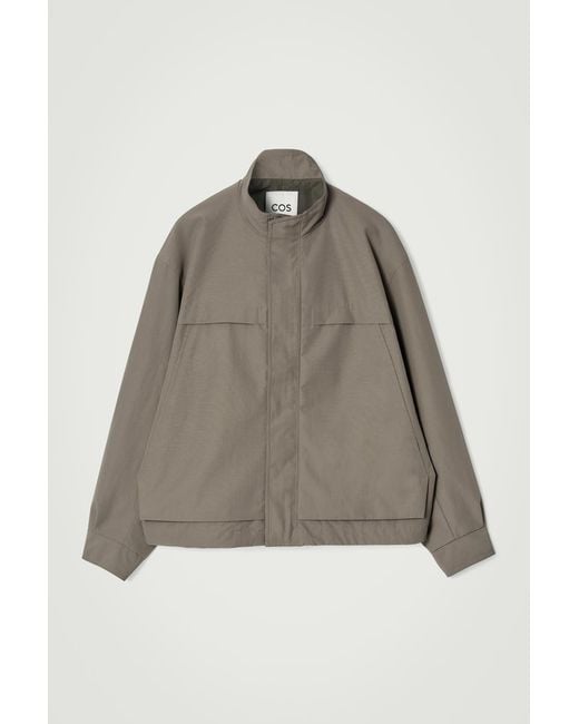 COS Natural Twill Utility Bomber Jacket for men