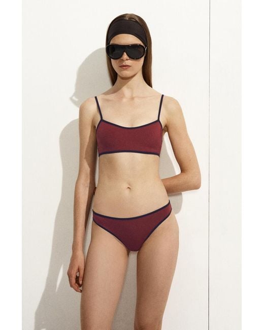 COS Red Contrast-Trimmed Bikini Briefs
