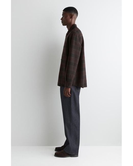 COS Black Double-Faced Wool Overshirt for men