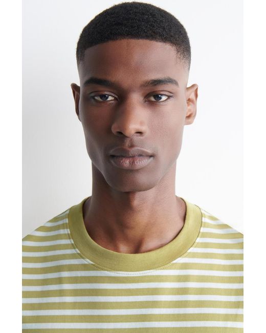 COS Green Relaxed Lightweight Cotton T-Shirt for men