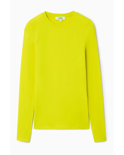 COS Yellow Slim-fit Long-sleeve Top