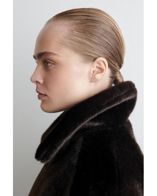 COS Black Fur-Effect Jacket