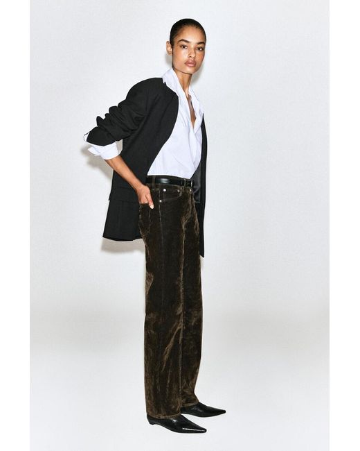 COS Black Chord Corduroy Straight-Leg Jeans
