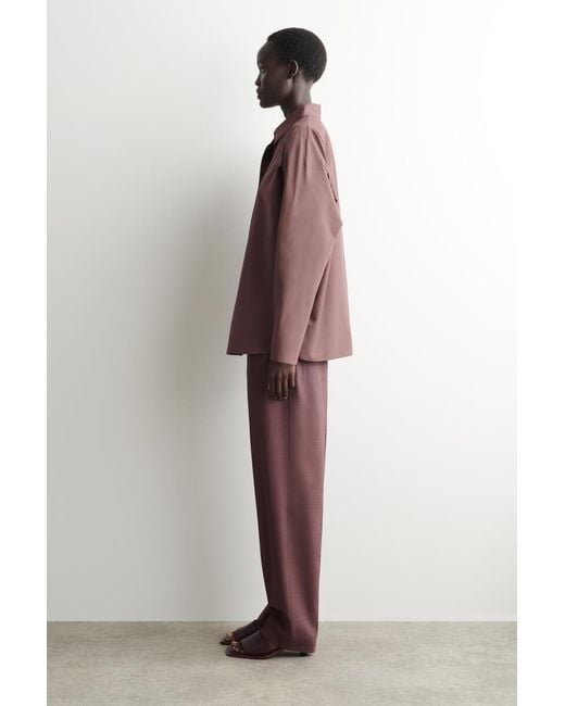 COS Brown Rounded Cotton-Silk Shirt