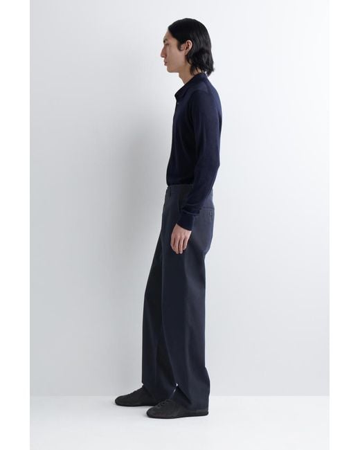 COS Blue Cotton Straight-Leg Chinos for men