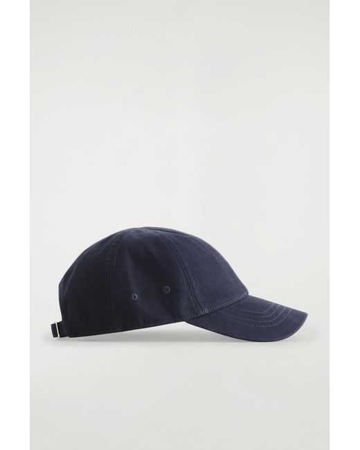 COS Blue Cotton-Canvas Baseball Cap for men