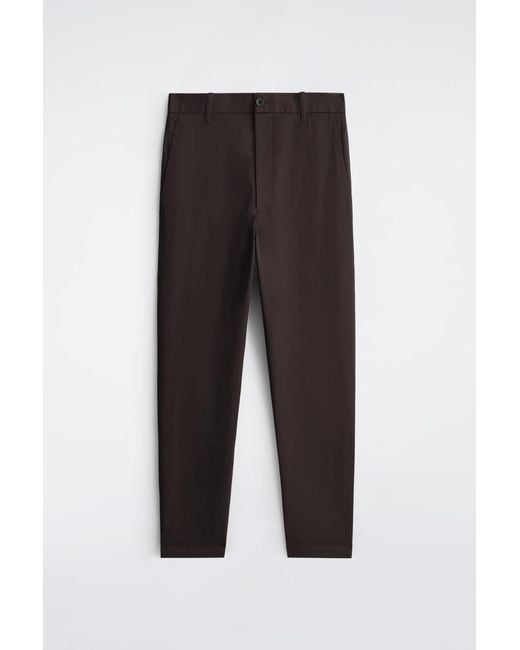 COS Black Cotton Slim-Fit Straight-Leg Chinos for men