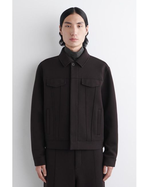 COS Black Scuba Trucker Jacket for men