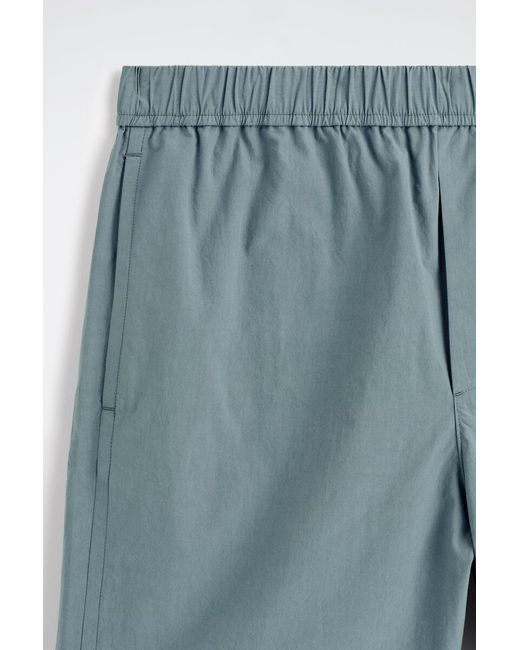 COS Blue Elasticated Cotton Shorts for men