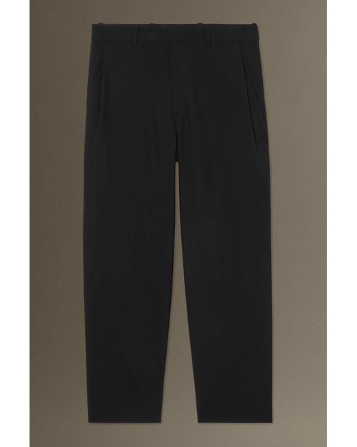 COS Black Wool-hopsack Trousers - Wide for men