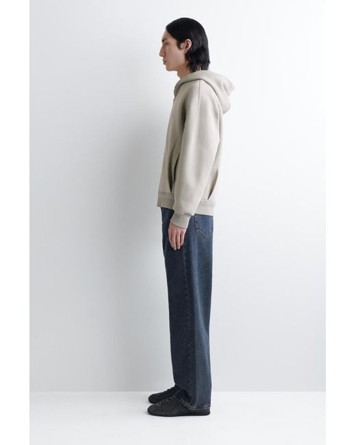 COS White Cotton-Piqué Zip-Up Hoodie for men
