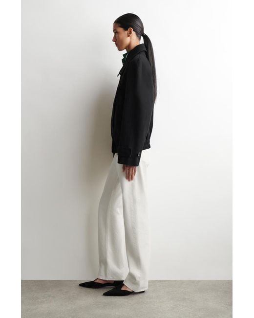 COS Black Rounded Cotton Blouson Jacket