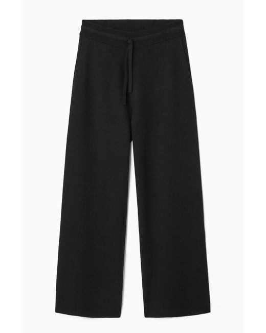 COS Black Double-faced Knitted JOGGERS