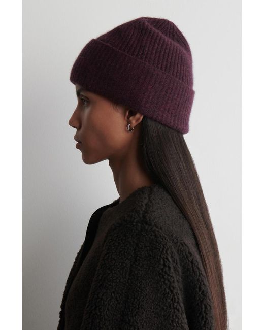 COS Red Wool-Cashmere Beanie