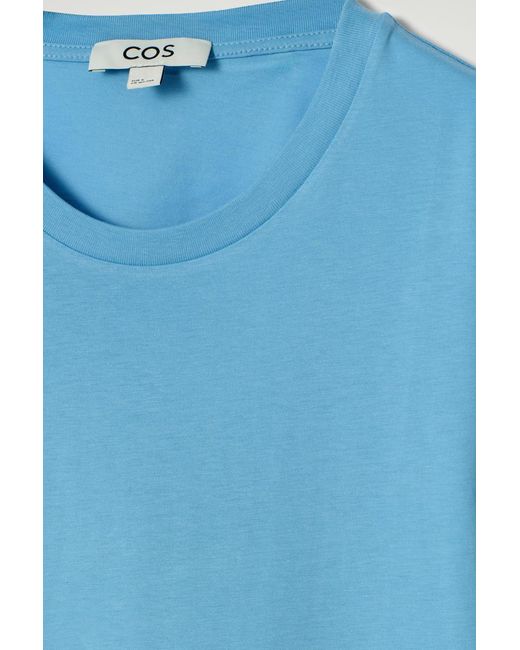 COS Blue Crew-neck Cotton T-shirt