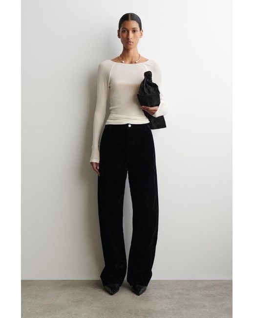 COS Natural Silk Long-Sleveled Top