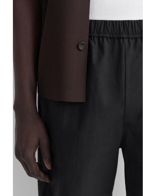 COS Black Elasticated Cotton Shorts for men