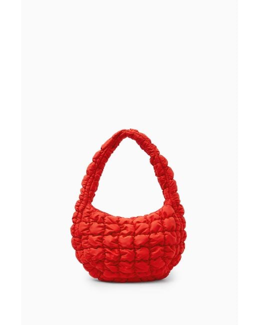 COS Red Quilted Mini Bag
