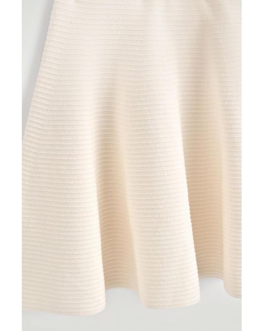 COS Natural Knitted Flared Mini Skirt